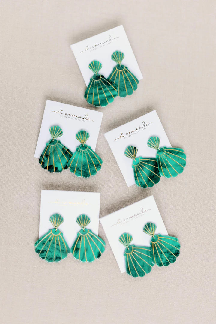 Turquoise Shell Earrings